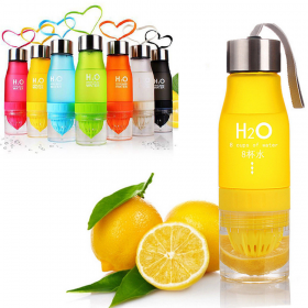 New Xmas Gift 650ml Water Bottle plastic Fruit infusion bottle Infuser Drink Outdoor Sports Juice lemon Portable Kettle